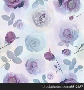 seamless pattern with roses . Endless texture for your design.. seamless pattern with roses