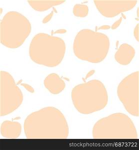 Seamless pink background with apples. Seamless background with apples. illustration.