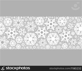 Seamless snowflakes on a silver background. Decoration for christmas and new year design. Seamless snowflakes on a silver background. Decoration for christmas design