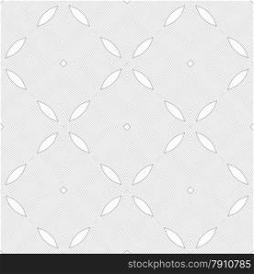 Seamless stylish geometric background. Modern abstract pattern. Flat monochrome design.Monochrome pattern with light gray wavy guilloche squares.