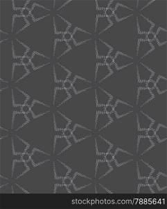 Seamless stylish geometric background. Modern abstract pattern. Flat monochrome design.Repeating ornament dotted triangle stars.