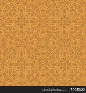 Seamless Texture on Orange. Element for Design. Ornamental Backdrop. Pattern Fill. Ornate Floral Decor for Wallpaper. Traditional Decor on Background. Seamless Texture on Orange. Element for Design.