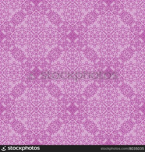 Seamless Texture on Pink. Element for Design. Ornamental Backdrop. Pattern Fill. Ornate Floral Decor for Wallpaper. Traditional Decor on Pink Background. Seamless Texture on Pink. Element for Design.
