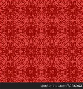 Seamless Texture on Red. Element for Design. Seamless Texture on Red. Element for Design. Ornamental Backdrop. Pattern Fill. Ornate Floral Decor for Wallpaper. Traditional Decor on Background