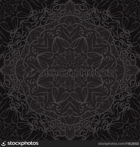 Seamless texture with black carved pattern mandala for your creativity. Seamless texture with black carved pattern mandala for your crea