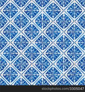 Seamless tile pattern of ancient ceramic tiles.