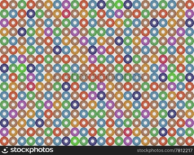 Seamless tile pattern with color donuts