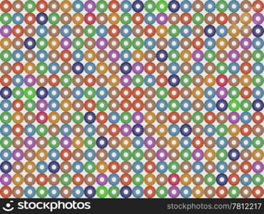 Seamless tile pattern with color donuts