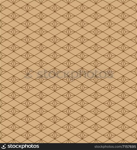 Seamless traditional geometric Japanese ornament.Brown colors lines and background.Thick lines.. Seamless traditional Japanese ornament.Brown colors lines and background.