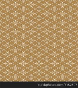Seamless traditional geometric Japanese ornament.Golden color background and white layer lines.Thick lines.. Seamless traditional Japanese ornament.Golden color background.White lines.