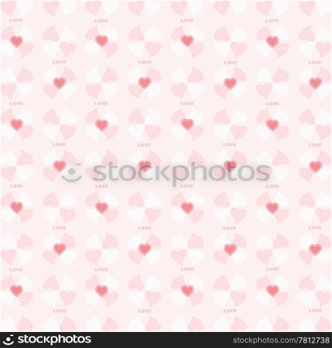 Seamless wallpaper of heart pattern