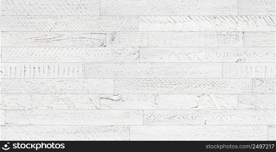 Seamless wood planks texture. Vintage white painted and softly weared tileable white wooden background flatlay top view.