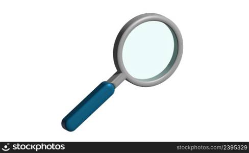 Search 3D icon. Search icon vector. Magnifier, research icon symbol illustration. 3d render.. Magnifier, research icon symbol illustration. 3d render. Search icon.