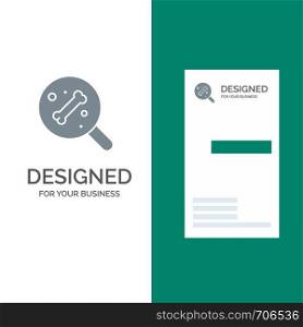 Search, Bone, Science Grey Logo Design and Business Card Template