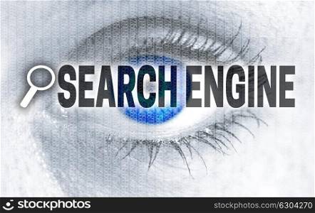 search engine eye looks at viewer concept.. search engine eye looks at viewer concept