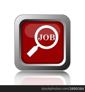 Search for job icon. Internet button on white background