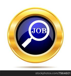 Search for job icon. Internet button on white background.