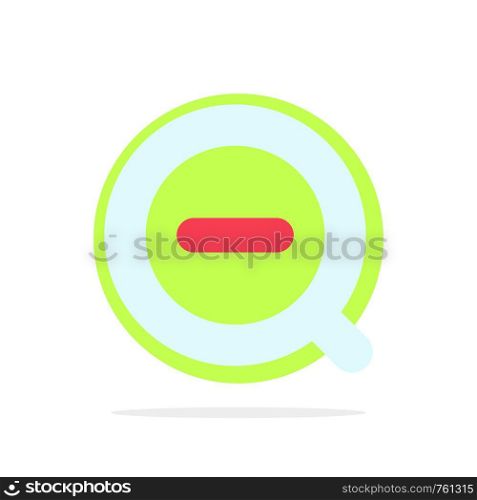 Search, Less, Remove, Delete Abstract Circle Background Flat color Icon