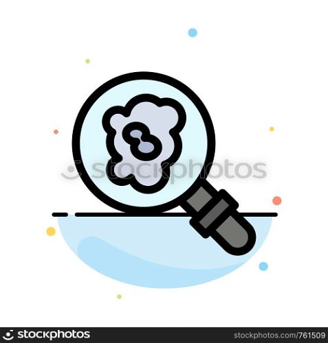 Search, Research, Pollution Abstract Flat Color Icon Template