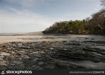 Seascape along coastline in San Jose Costa Rica