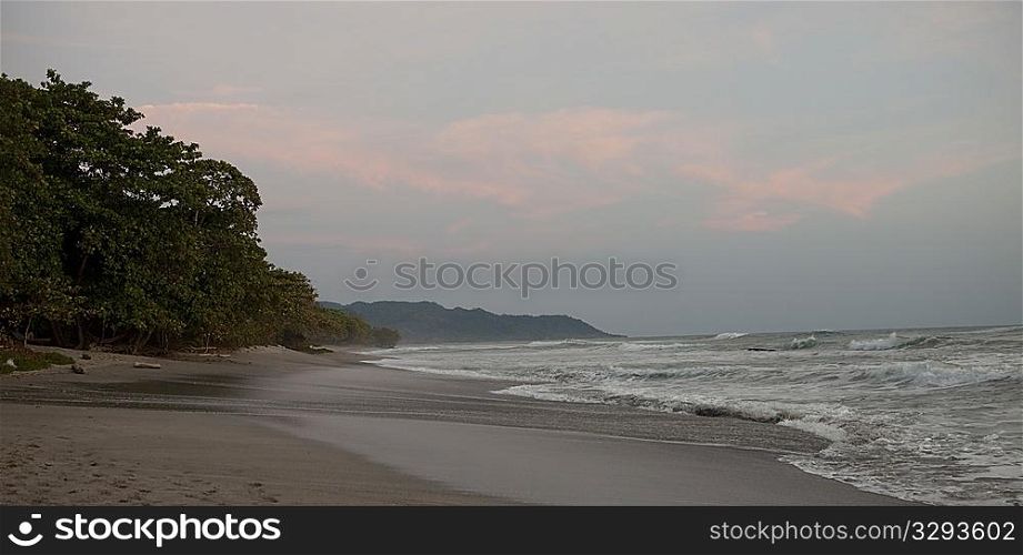Seascape along Mal Pais coastline in San Jose Costa Rica