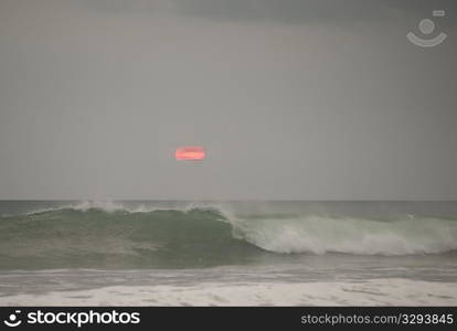 Seascape along Mal Pais coastline in San Jose Costa Rica