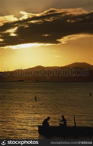 Seascape at sunset, St. Johns, Virgin Islands