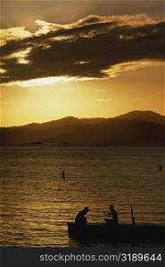 Seascape at sunset, St. Johns, Virgin Islands