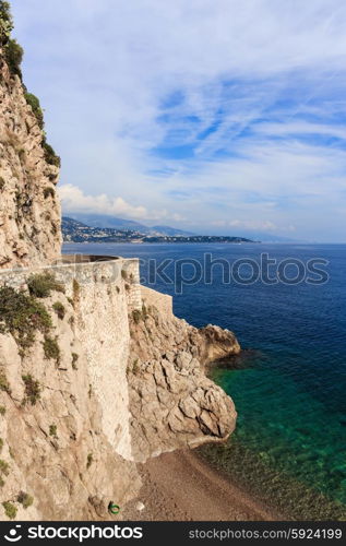 Seascape French Riviera of the coast of Monte Carlo