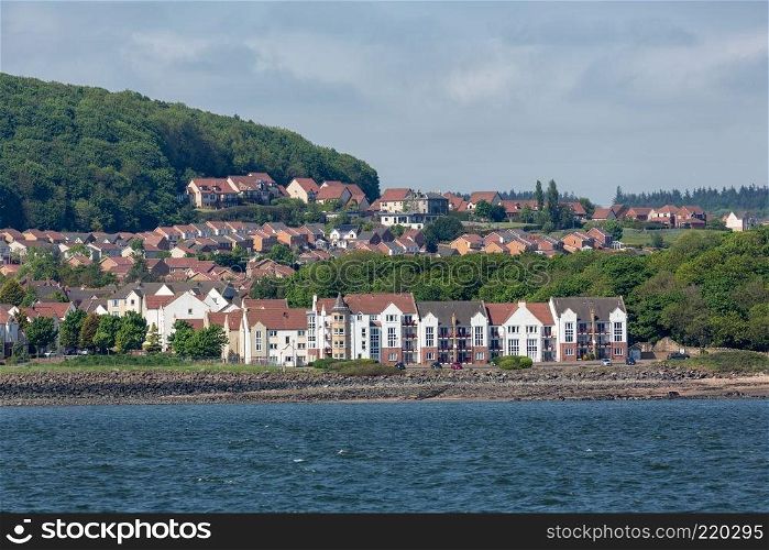 Seascape of Dalgety Bay, small Scottish village at Firth of Forth opposite at Edinburgh. Seascape of Dalgety Bay, small village at Firth of Forth Scotland