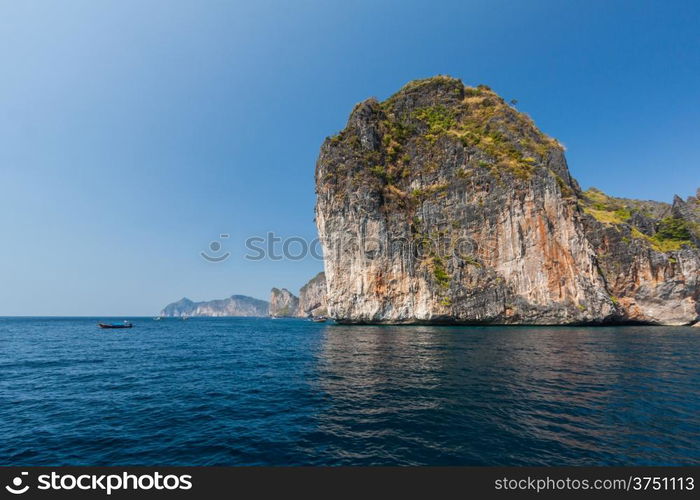 Seascape of island at Andaman sea at Krabi,Thailand