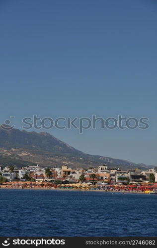 seascape view of beaches in Kos, Greece