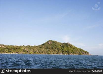 Seascape with island in background; Koh Pha Ngan; Thailand