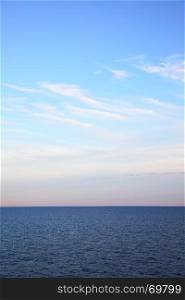 Seascape with sea horizon. Copyspace composition, may be used as background