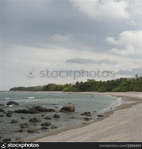 Seashore along Costa Rica coastline