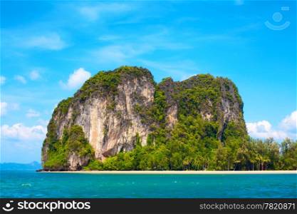 seashore with tall rocks, Andaman Sea, Thailand