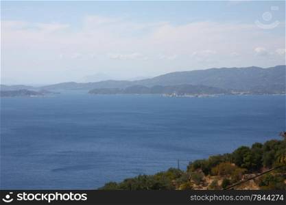 Seaview from the Greek village Glossa on the Skopelos island