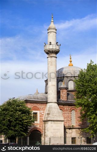 Sebsefa Hatun Camii, small historic mosque in Eminonu district of Istanbul, Turkey.