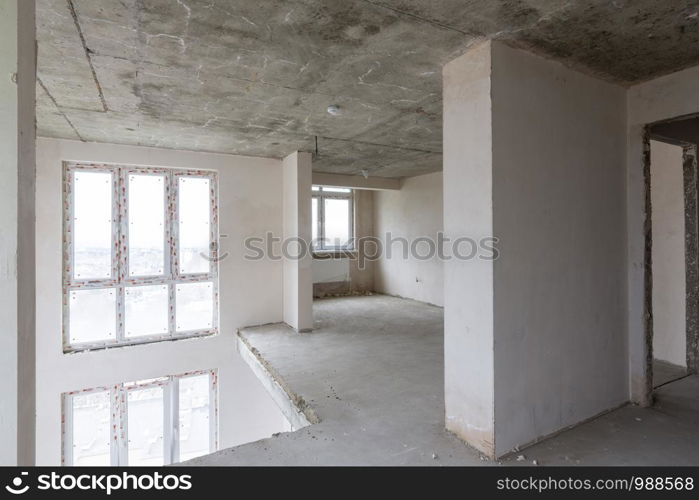 Second floor in a two-story apartment in a new building, without repair