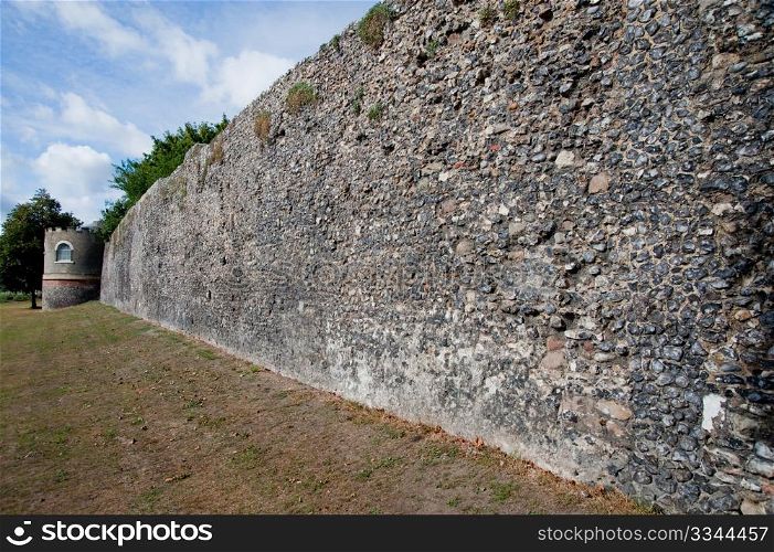 Section of old Canterbury city wall