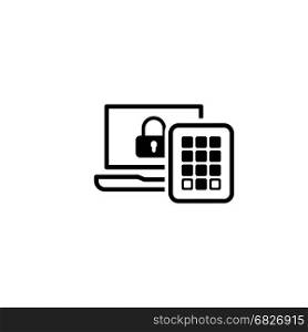 Secure Access Icon. Flat Design.. Secure Access Icon. Flat Design. Business Concept Isolated Illustration.