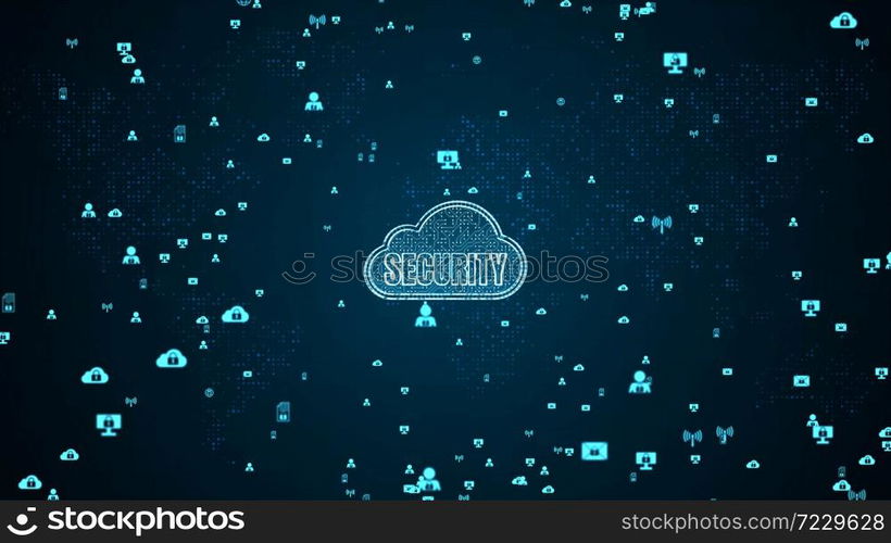 Secure Digital Cloud Computing Cyber Security Concept