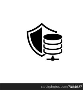 Secure Hosting Icon. Flat Design.. Secure Hosting Icon. Flat Design. Business Concept Isolated Illustration.