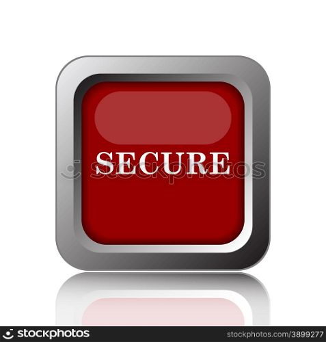 Secure icon. Internet button on white background