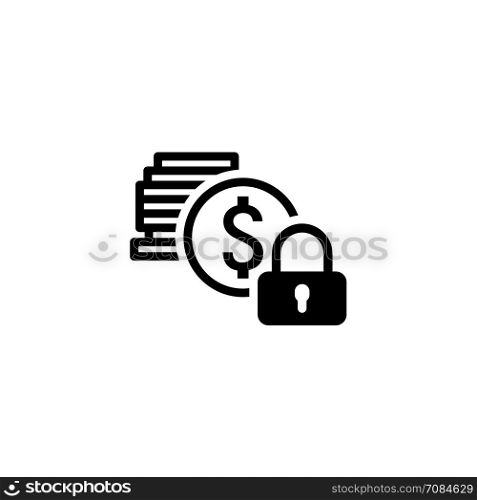 Secured Loan Icon. Flat Design.. Secured Loan Icon. Flat Design. Business Concept Isolated Illustration.