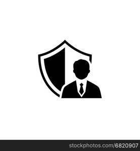 Security Agency Icon. Flat Design.. Security Agency Icon. Flat Design. Business Concept. Isolated Illustration.