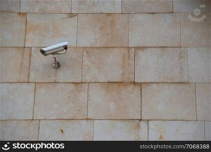 security camera on the wall
