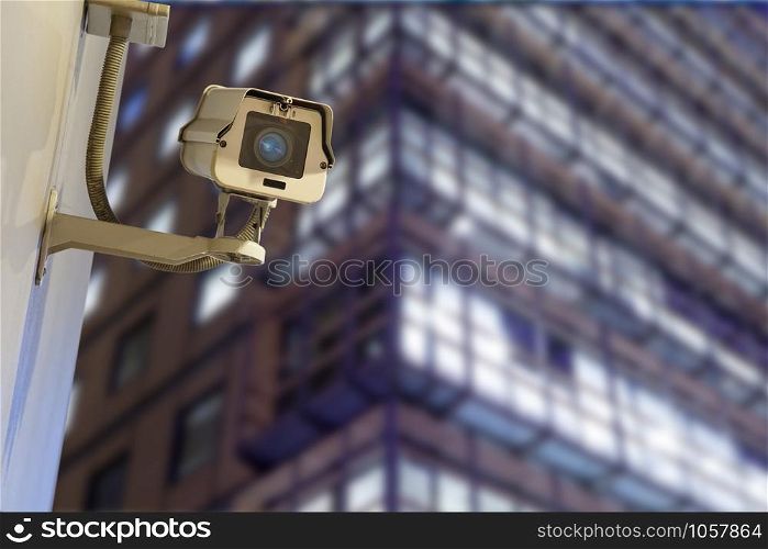 Security, CCTV camera for office building at night