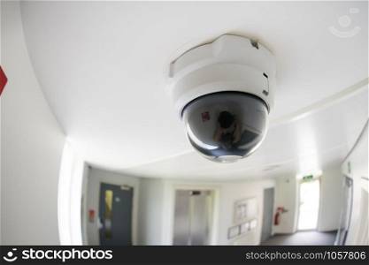 Security, CCTV camera in office building