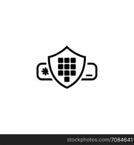 Security Code Icon. Flat Design.. Security Code Icon. Flat Design. Business Concept Isolated Illustration.